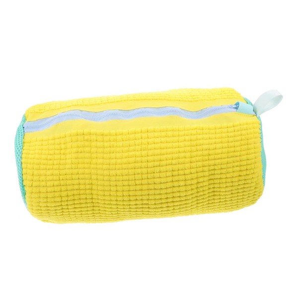 Bolsa durável para máquina de lavar sapatos para todos os tipos de sapatos-amarelo com zíper azul, ideal para tênis e sapatos casuais, bolsa para lavagem de roupas