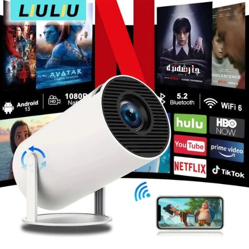 Projetor Inteligente HY300 PRO 4K Android 11 WiFi e Bluetooth