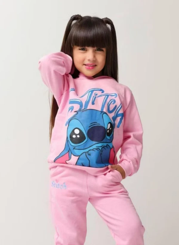 Conjunto De Moletom - Stitch Com Capuz 