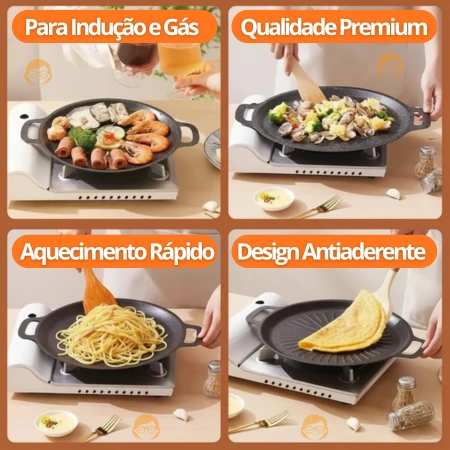 Grilux - Panela Coreana Revestimento Antiaderente Premium  - Entrega Grátis