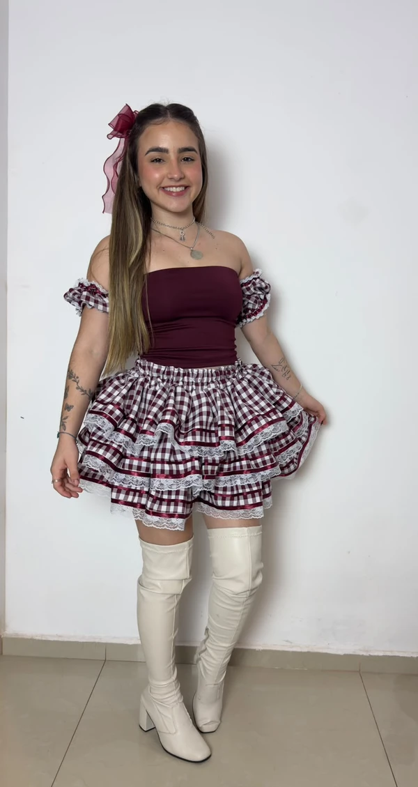 Conjunto Junino - Cereja