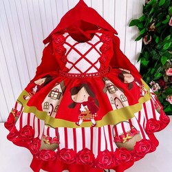 Vestido Temático - Chapeuzinho Vermelho Com Capa