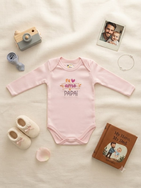 BODY EU AMO PAPAI YUKS ROSA 20678