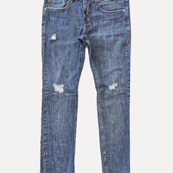 Calça Calvin Klein Jeans Masculina Stretch Destroyed Light Brown Tag Azul Marinho