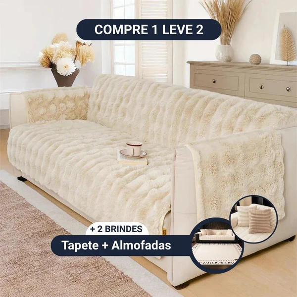[COMPRE 1 LEVE 2] Capa de Sofá SoftGuard [BRINDES] Kit almofadas + Tapete