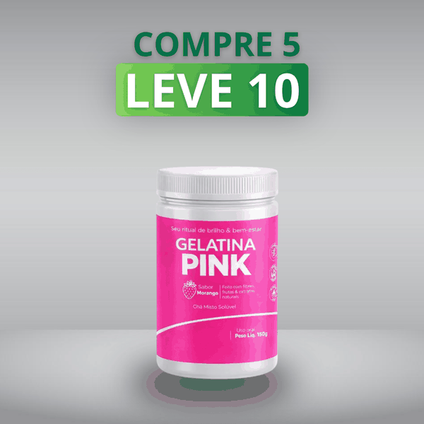 Gelatina Pink - 10% de Desconto no Pix + Frete Grátis