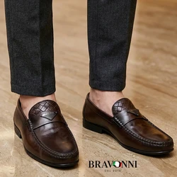 [COMPRE 1 E LEVE 2] – Mocassim Penny Masculino de Couro Macio Estilo Britânico