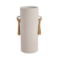 Vaso em Cerâmica com Corda Off White 26,5cm
