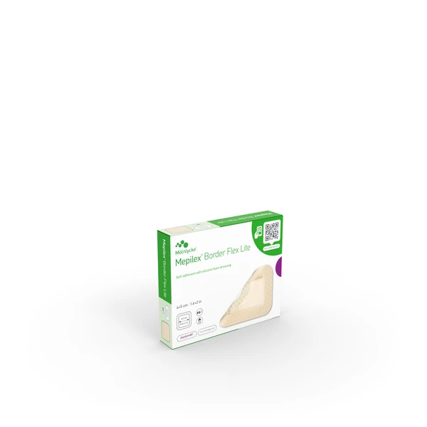 Curativo Mepilex Border Flex Lite de Silicone - 4 x 5 cm - Molnlycke