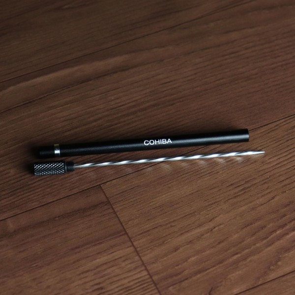Furador Destravador de Charutos Slim Cohiba - Preto