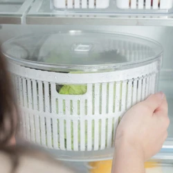 Kit organizador e secador de saladas Ou 5,5L Linha Clear Fresh