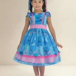 Vestido Stitch Festa Junina São Joao Quadrilha Luxuoso
