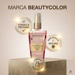 Elixir Ceramidas BeautyColor Sela Pontas Duplas e Controla Frizz em Cabelos Danificados por Química e Calor sem Deixar Aspecto Oleoso ou Pesado 40ml