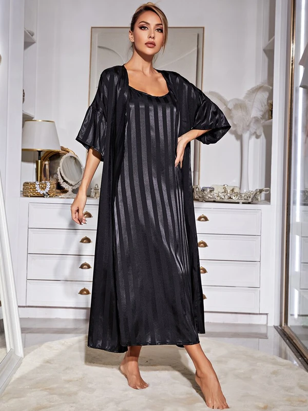 Conjunto Robe e Camisola Luxury Seda