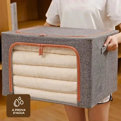Caixa Organizadora De Roupas Multiuso Dobrável - AZUL ESCURO