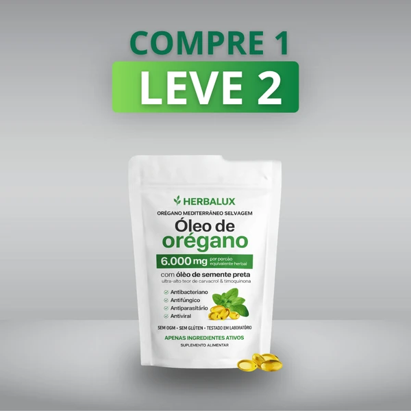 Óleo de Orégano - 10% de Desconto no Pix + Frete Grátis