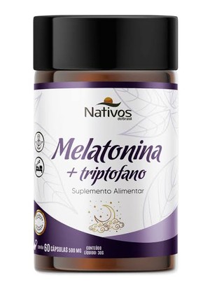 Melatonina + Triptofano 60 caps - Nativos