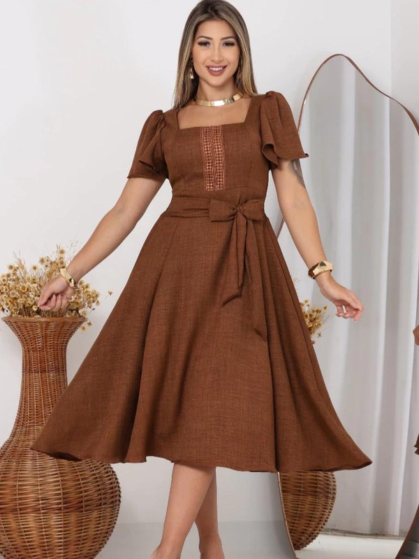 Vestido Midi Luxo 