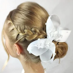 Laço de Cabelo - Luxo Pérola Branco