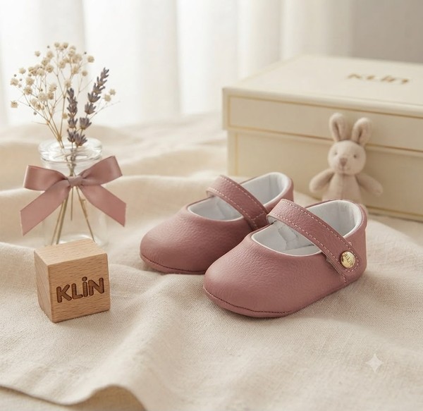 CALCADO KLIN SAPATILHA BABY RECEM NASCIDO ROSA RETRO 208353 