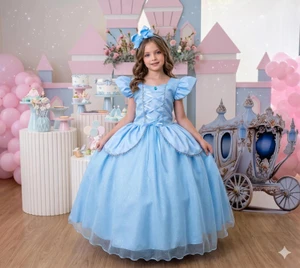 Vestido Fantasia Longo - Cinderela 
