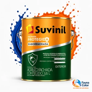 Tinta Acrílica Suvinil Fachada Protegida 3,6L Fosco Antimofo Exterior