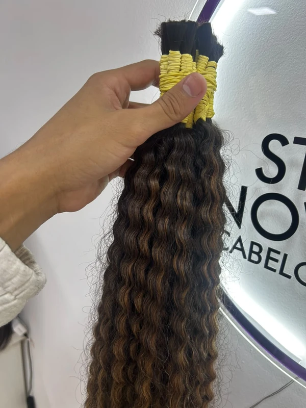 Cabelo Cacho 1 Iluminado Ombre Fios de 70 cm (100g)