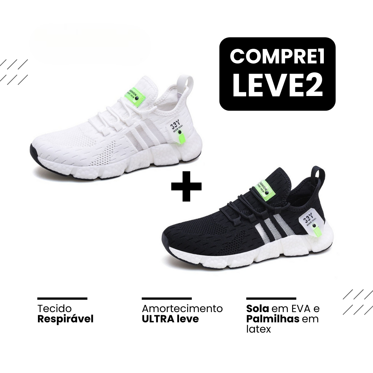New Tênis Run®️ - Respirável e Ultra Resistente (COMPRE 1 LEVE 2) — foto 1