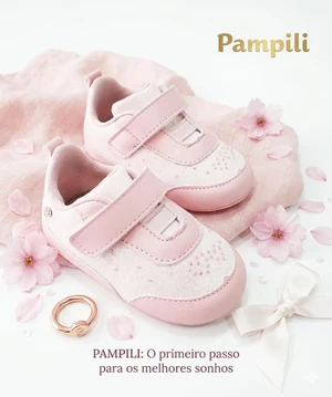 TENIS MEU PRIMEIRO COR DE ROSA NINA PAMPILI 379627 