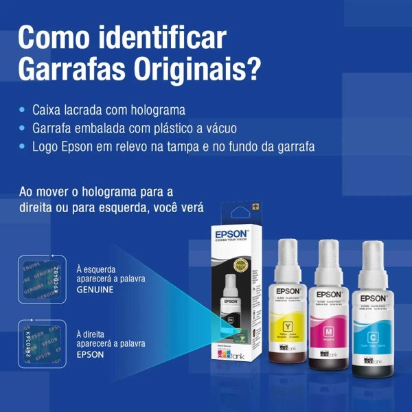 Refil Tinta Epson 673 Azul Ciano - T673520-AL