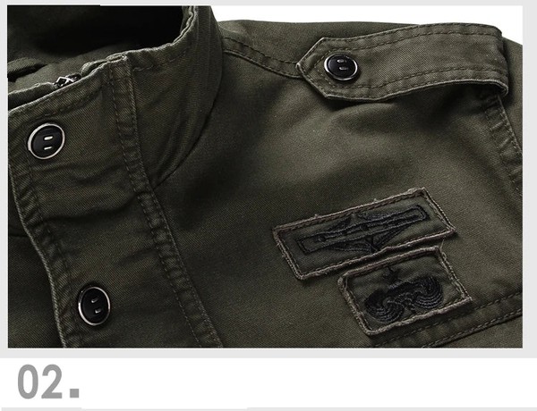Jaqueta Militar Masculina Plus Size M-6XL - Algodão e Poliéster