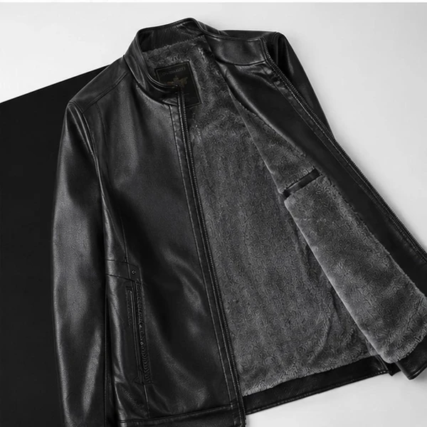 [LEVE 2 PAGUE 1] Jaqueta Masculina Vossler em Couro Legítimo Premium +BRINDES: Relógio, Cinto e Carteira