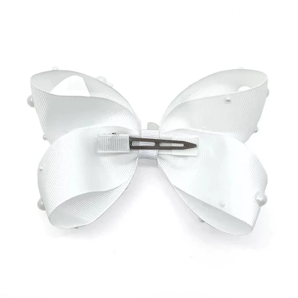 Laço de Cabelo - Luxo Pérola Branco