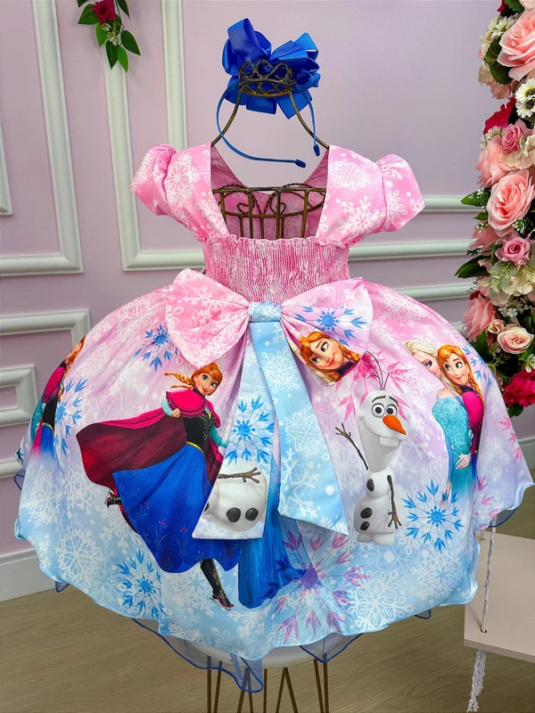 Vestido Temático - Elsa e frozen  
