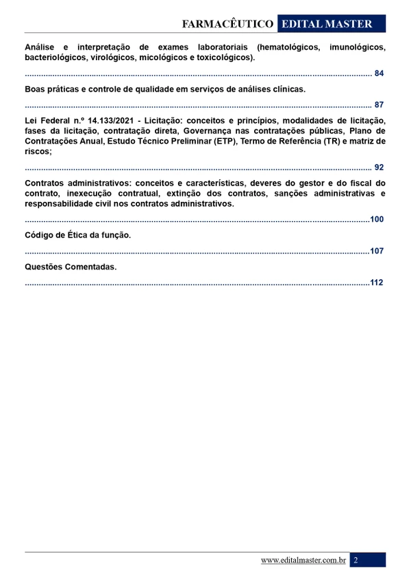 Farmacêutico - Ministério da Saúde