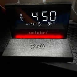 Carregador Indução + Relógio Despertador com mostrador