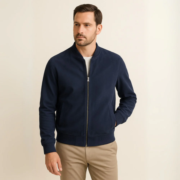 Jaqueta Masculina de Suede Old Money Firenzi
