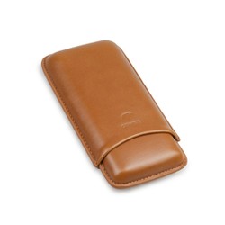 Porta 3 Charutos em Couro Cohiba - Caramelo