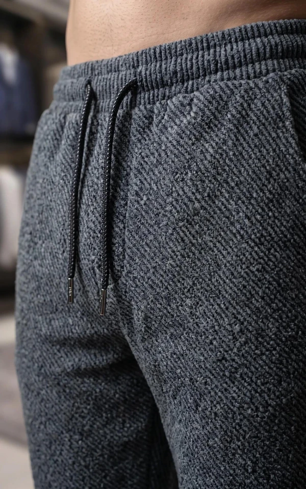 [Pague 2, Leve 4] Calça Tuesday Masculina em Algodão, Poliéster e Malha Texturizada de Caimento Reto com Cós Elástico e Cordão Trançado