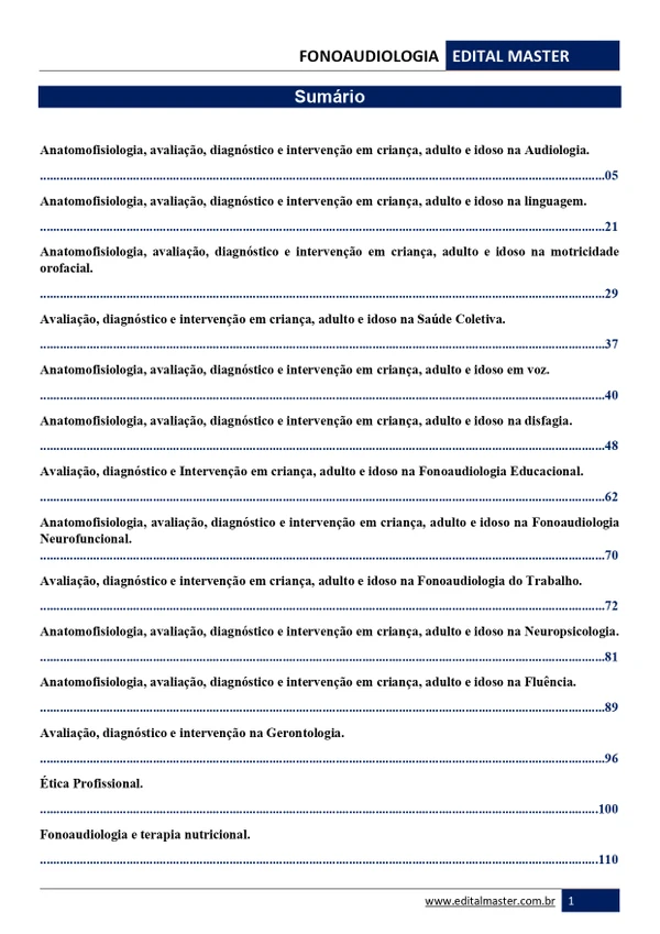 Fonoaudiologia ENARE 2026/2027