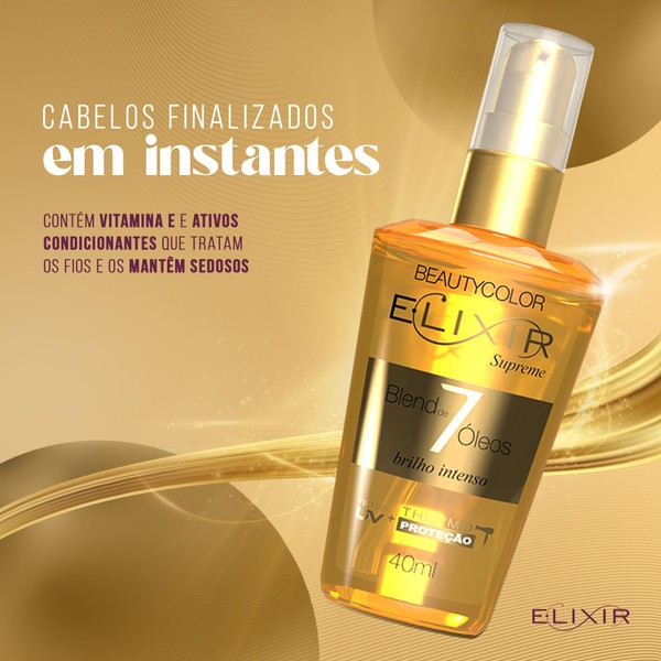 Oleo Capilar Beauty Color Elixir Supreme 40 ml Blend de 7 Oleos