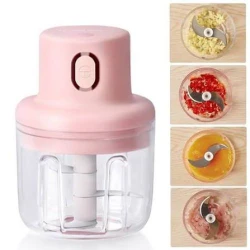 Mini Processador Moedor Elétrico Sem Fio USB Recarregável