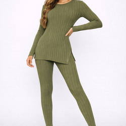 Conjunto Feminino Canelado Cozy Fit