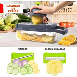 Cortador Ralador Legumes Frutas Multifuncional Cozinha 16 Pç