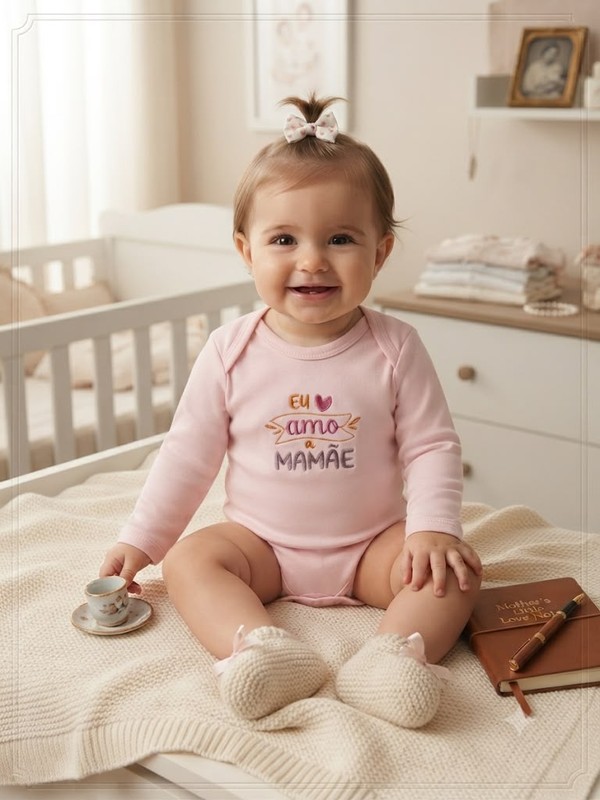BODY EU AMO MAMÃE 20677 YUKS ROSA