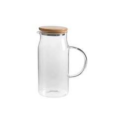 Jarra de Vidro Com Tampa de Bambu Ou 1,15L Linha Sense