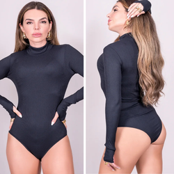 Body Canelado Manu Manga Longa Vynara