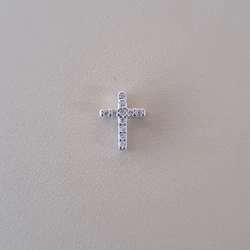 Pingente Galeria Zircônia Cruz 0,80MM (11) BRANCA