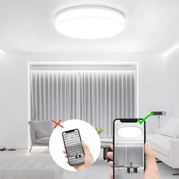 Luminária de Teto Sobrepor LED Branco com Design Minimalista