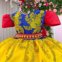 Vestido Temático Luxo Bordado - Branca de Neve  